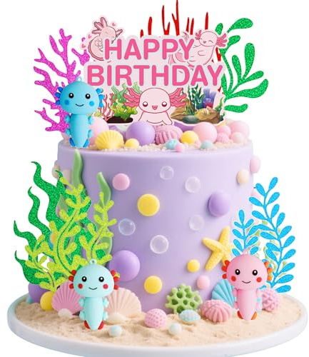Axolotl Figur Kuchendekoration Ozean Axolotl Unter Dem Meer Partyzubehör | Axolotl Figur Kuchenverzierungen Zum Thema Ozean Axolotl Geburtstagsfeier Zubehör Unter Dem Meer Kuchendekoration Für