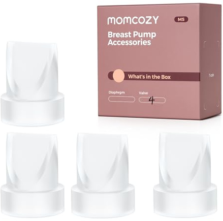 Momcozy M5 Duckbill Valves, 4 Pack, Replacement Parts for M5 Breast Pump