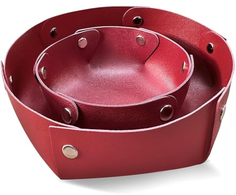Pqahffowr PU Leather Tray Jewelry Tray,Table Tray Bedside Nightstand Desk Tray,Decorative Portable Entryway Desktop Catchall Tray Easy to Use B