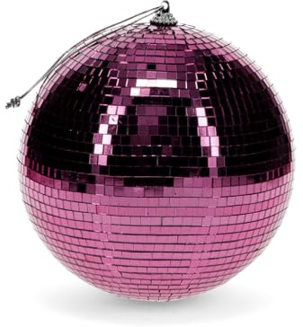 Hanging disco ball (15cm) - Pink