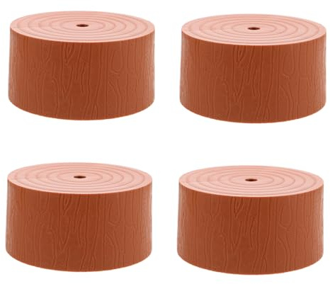 BUGUUYO Lot De 4 Supports pour Faux Sapins Support De Remplacement pour Sapin Artificiel Base en Bois Ornement De Noël Café