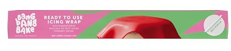 BangBangBake - Ausgerollte Rollfondant Decke Rot 430gr - Elastisch und Reißfest - Tortendeko - Einfache Anwendung - Vegan - Glutenfrei - Torten Zubehör - 1er Pack