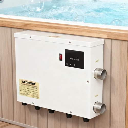 aromaoveite Pool-Wassererhitzer | 5,5 Kw/9 Kw/11 Kw/15 Kw Edelstahl-Elektroerhitzer Mit Touchscreen, Einstellbarer Temperatur, Geeignet Für Thermalquellen, Whirlpools Und Jacuzzis 9kw