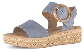 Gabor Damen Plateausandalen, Frauen Sandalen,Best Fitting,Denim (18),35 EU / 2.5 UK
