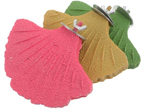 SHINEOFI Set 3 Pezzi Trespoli per Uccelli Piattaforma Lima Unghie Supporto Robusto per Pappagalli e Calopsitte Accessori per Gabbia per Esercizi e Masticazione per Piccoli e Medi