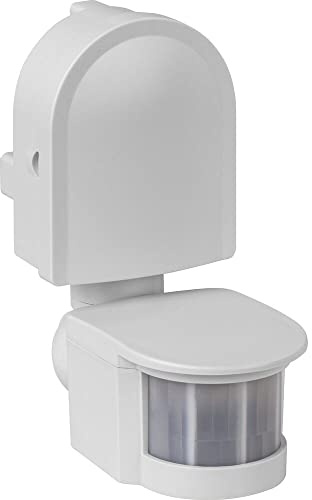 Luceco lgip44wsw-01 Bewegungsmelder Infrarot Tag und Nacht in Wandleuchte neigbar IP44 1200 W, 240 V, Weiß, 65 (L) x 137 mm (H)
