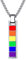 Bandmax LGBT Anhänger Halskette Regenbogen Rechteck Stab Edelstahl LGBT Weizenkette Homosexuell Gay Lesbian Pride Kette Modeschmuck Accessoire für Freund Freundin