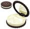 Honbay Cookie Shaped Contact Lens Case Travel Contact Lens Box with Mirror (Brown)