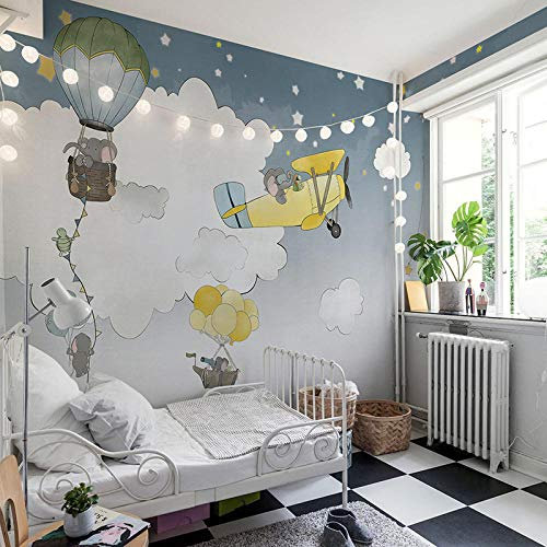 Kinderzimmer Tapete Yaxin Xiaofei Elefant Cartoon Tapete Kinderzimmer Tapete Junge Mädchen Schlafzimmer Benutzerdefinierte 3D Wandbild Tapete Wohnzimmer Schlafzimmer350cm×256cm