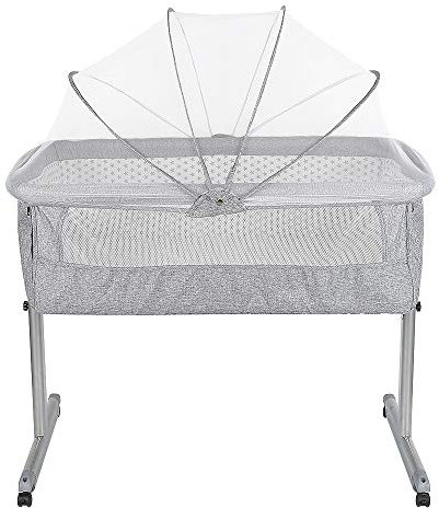 YjIIJY Babywiege Cododo 2 in 1, Babybett, Babybett, Babybett, Cododododo-Bett, Regenschirm, Bett, Beistellbett, mit Rollen und Moskitonetz, 96 x 57 x 77 cm