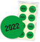 itenga 500x Jahresetiketten Jahreszahl 2022 I Aufkleber für Akten und Ordner selbstklebend aus Haftpapier Rund Grün Ø 2,0 cm