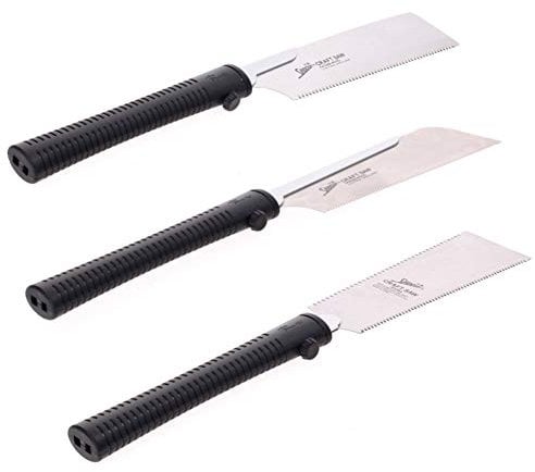 Shogun Japansägen Set 3x Universal Holz Zugsäge RYOBA + DOZUKI + KATABA (M-180R + M-190D + M-190W) - Made in Japan