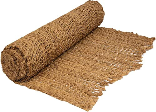 Floordirekt Böschungsmatte Nature | Erosionsschutz für Gartenarbeiten | Bis 20 m | Böschungsnetz | Hangsicherung | Kokos-Naturfasern | Witterungsbeständig (1 m x 15 m | 400 g/m²)
