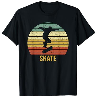Skater Vintage Skateboard Retro Skateboarder Grafik T-Shirt