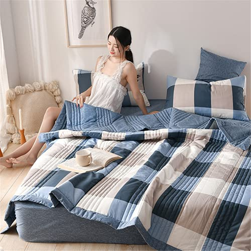Yinghesheng Coverless Duvet 4.5 Tog for Single Double King Size, Lightweight Summer Quilt, Microfibre Quilted Bedspreads, Machine washable,F,200x230cm