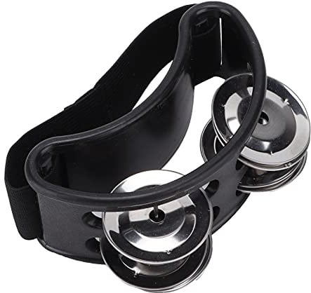 Foot Shaker Percussion, Guitar Drum Accessorio Strumento Tamburello a pedale Semplice per suonare la batteria o la chitarra o l'accompagnamento(Nero)