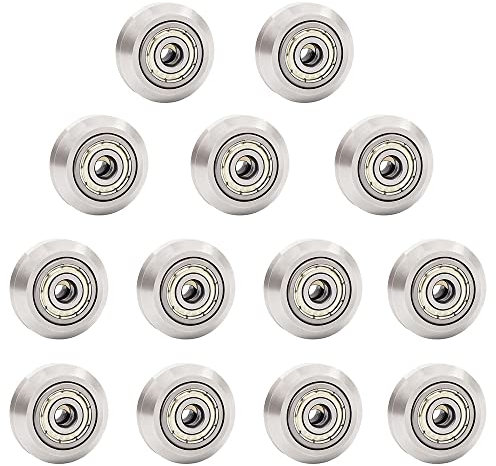 IMETRX V-slot Rollen Laufrollen 3D-Drucker Rad rostfreier Stahl für Creality Ender 3 3D-Drucker serie (13Stück / Packung)
