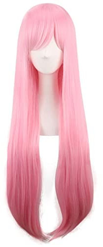 Ram or Rem Cosplay Wigs Re:life in a Different World from Zero Pink Blue 80cm Long Straight Synthetic Hair Wigs for Adult