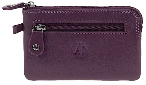 Adapell Geldbörse - Leder - Geldbörse für Herren - Geldbörse für Damen - Geldbörse, Kartenhalter, Schlüsselanhänger - Kapazität 12 Karten, Lila, Einheitsgröße