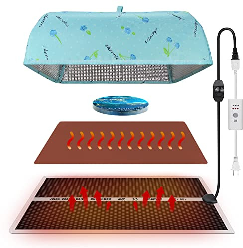 Resin Heating Mat with Timer and Lid - Epoxy Fast Curing Machine, Dryer, Heat Pad for Silicone Mold