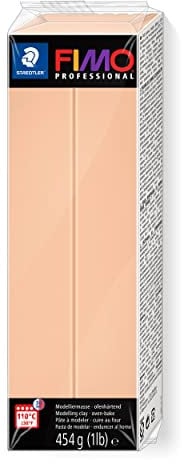 STAEDTLER Polymer Modelling Clay - FIMO Professional - Oven Bake Clay - Cameo - 454g Block, 8041-435