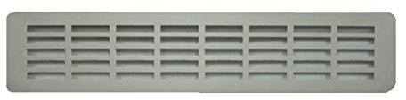 DEMLOU – Aluminium Air Vent Grille – Kitchen Worktop Plinth Heat Vent – Slim Skirting Vent Cover for Cabinet Drawer or Cupboard – Anodised Slim Aluminium Finish - 40 x 7 cm.