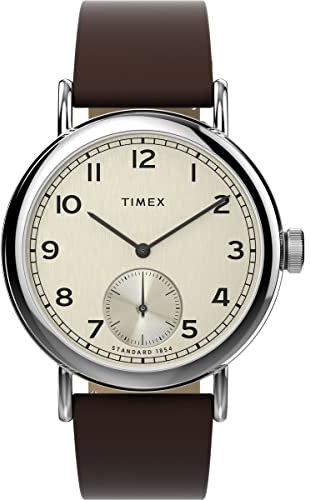 Timex Herren Analog Quarz Uhr mit Leder Armband TW2V71500VQ