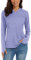 TACVASEN Women's Sports Gym Shirts Long Sleeve T Shirt Quick Dry Breathable Sun Protection Hooded T-Shirt Light Purple