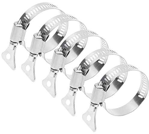 Muzrunq Fahnenmast-Montage-Ringe Fahnenfahnen Stangenringe Clips Edelstahlringe Fahnepolzubehör für Outdoor-Anpassung für 25-38 mm 5pcs