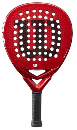 Pala de pádel Wilson Bela LT V2.5, fibra de carbono/EVA, 365 g, roja