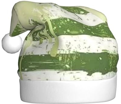 VAGILO Festliche Mütze mit Gras-Motiv, für den Winter und Weihnachten – lustig, warm und plüschig, für Büro und Außenbereich