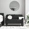 Festnight Sitzbank mit Rückenlehne Schlafzimmersofa Küchensofa Esszimmerbank Essbank Polsterbank mit Rückenlehne Sitzbank Bank Schwarz 119,5x64,5x75 cm Samt