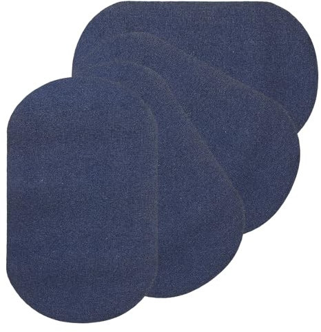 PATIKIL Iron-on Patches, 4Pcs 7x4 Inch Elbow Knee Velvet Patches Repair Patches Kit for Clothing Pants Shirts Jackets Mending and Decorating, Blue