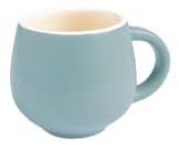 Sallys Sia Mug Tassen - Espressotassen 80 ml, 4er Set - Espresso Tassen mit Henkel, Spülmaschinengeeignet, Mikrowellengeeignet (Pastel Blue)