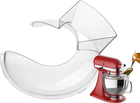 AXIM Pouring Shield for KitchenAid 4.5-5QT Stainless Steel Mixer Bowls ONLY - Secure Fit Splash Guard for KitchenAid Tilt-Head Stand Mixers and Dishwasher Safe