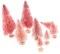 Amosfun Mini-Baum Aus Kiefernholz Mit Flachem Boden 8-teiliges Set Für Weihnachtsdekoration Büro Restaurant Und Heimdekoration