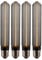 LUXULA 4x LED Filament Leuchtmittel TUBE LINE Smoke - Röhre T30 E27 2W 65lm 1800K Warmweiß dimmbar - Vintage Design Ambiente Deko Glühbirne Lampe