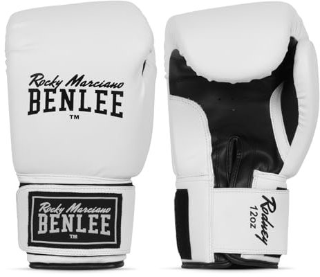 BENLEE Boxhandschuhe aus Kunstleder Rodney, White/Black, 10 oz