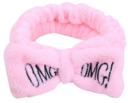 Letter OMG Haargummi Damen Schleife Gesicht Waschen Make-up Stirnband Haarschmuck Party Zubehör (Einheitsgröße)