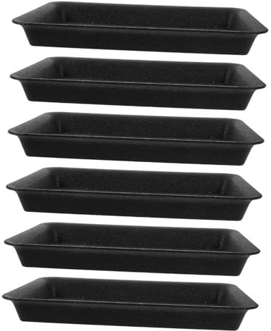 YARNOW 6piezas Bandejas para Macetas De Plástico Rectangulares Bandejas De Goteo para Plantas De Interior Platillos para Plantas para Recoger Agua