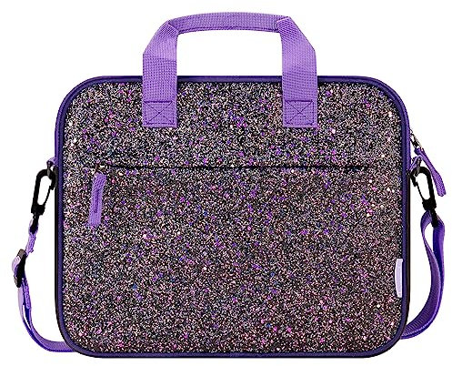 Choco Mocha 12.5 Zoll Kinder Tablet Tasche, Tablet Tasche Hülle für Fire HD 10 8, Fire 10 8 iPad, Kids Tablet Bag, Glänzend Schwarz
