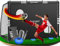 KESSER® Fußballtor – Hochwertiges Fußballtor 300cm mit Torwand, Schusstraining UV-beständigem Netz, Stahlrahmen mit Polsterung, Erdhaken, Luftpumpe, Hüttchen, Montagezubehör für Kinder und Erwachsene