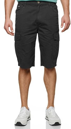 Indicode Herren INNadim Stretch Shorts Cargoshorts aus 100% Baumwolle | Bequeme Funktionsshorts aus Baumwolle mit angenehmer Passform, kurze Hose, Herrenshorts, Freizeithose, Outdoorhose für Männer
