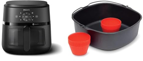 Philips Airfryer 2000 Series 6.2L + Backform & 9 Muffinformen