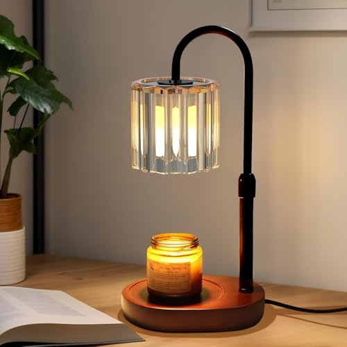 seenlast Candle Warmer Lamp, Electric Candle Lamp Warmer with Timer Dimmer Adjustable Height, Candle Warmer Lamp for Christmas, Birthday, Coaster Home Decor Gift