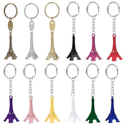 Porte-Clés Tour Eiffel Pairs Souvenir de France Mini Pendentif Tour Eiffel de Paris Porte-Clés Rétro Souvenir Sac À Main pour Fêtes et Anniversaires