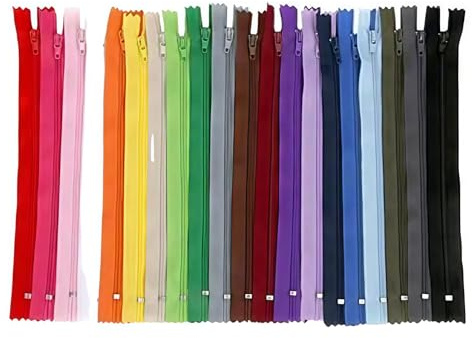 20 Stück Nylon-Spiralreißverschlüsse, bunte Bastelreißverschlüsse zum Nähen von Taschen, Taschen, Verschlüssen (20 cm)