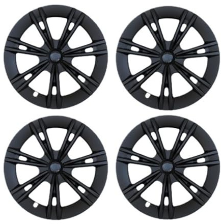 4er-Set Radkappen, kompatibel mit Tesla Model Y 19 Zoll, Performance-Radkappen, Vollfelgenabdeckung, Radkappen, kompatibel mit Gemini Accessories Radteilen 2018-2024(Matte Black)
