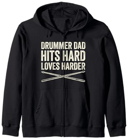 Funny Dad Vintage Papa Rock Metal Drums Hits Musik Geschenk Kapuzenjacke