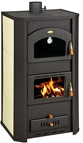 Prity FG W20 - Estufa de leña, con horno, color negro, talla única